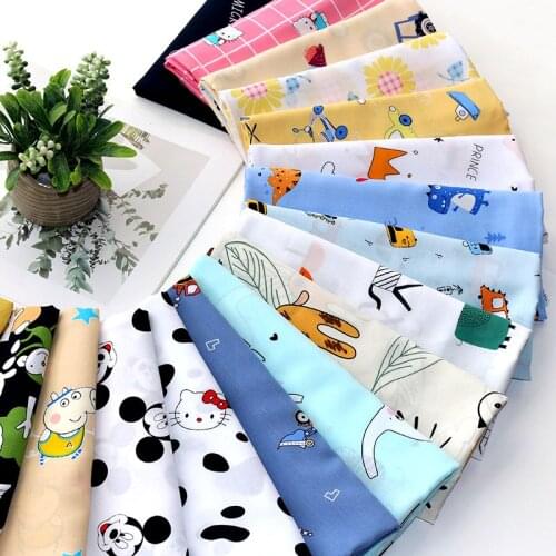 32 Cartoon Summer Viscose Fabric Thin Soft Dress Animal Print Rayon Breathable Baby Cloth Tissu Meter DIY 143cm Width
