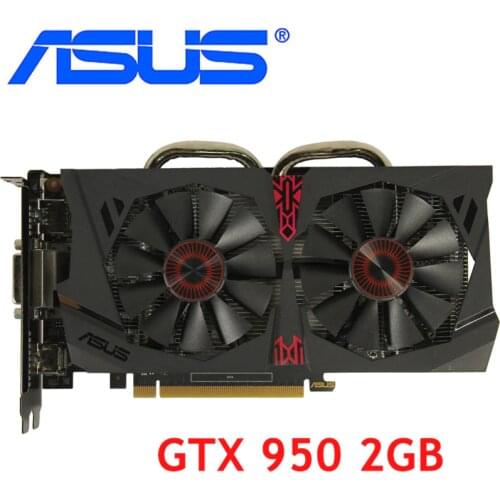 ASUS Video Card Original GTX 950 2GB 128Bit GDDR5 Graphics Cards for nVIDIA VGA Cards Geforce GTX950 Hdmi Dvi game Used
