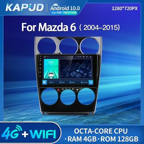Kapud Android 10.0 Car Multimedia Video Player 9" Navigation For Mazda 6 2004-2009 Radio Stereo BT GPS Wifi DSP