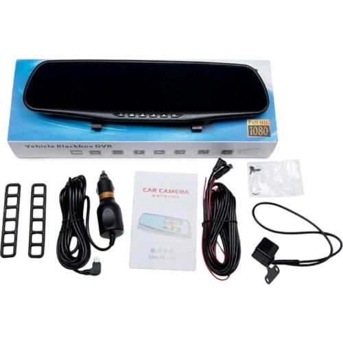 Full 1080P Car DVR Camera Auto 4.3" Rearview Mirror Digital Video Dash Cam Auto