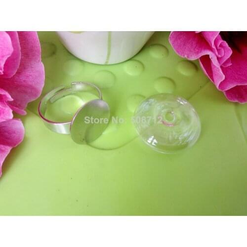 Free shipping !! 10pcs 22MM Flat Bubble Liquid Rings,glass bubble rings,Glass Globe Bottle Rings,glass globe rings