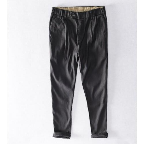 Elastic waist stretch 30-40 size long pants men brand casual loose trousers for men fashion pencil pants mens pantalones