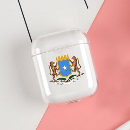Somalia Coat of Arms Cases For Apple AirPods 1 2 Case Clear Wireless Bluetooth Earphone Case Protective Shell