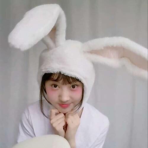 Cute Girls Rabbit Hat Headband Kids Plush Toys Rabbit Ears Hoop White Bunny Ears Women Cosplay Suit Headwear Unisize