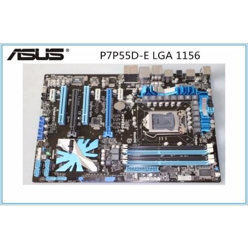 For ASUS P7P55D-E motherboard DDR3 LGA 1156 USB2.0 USB3.0 for I5 I7 CPU 16GB P55 Desktop motherborad