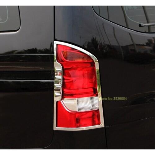 For Mercedes Benz Vito 2016 2017/For V260 2PCS Car Rear Fog Light Lamp Cover Trim ABS Chrome Car Styling Auto Accessories