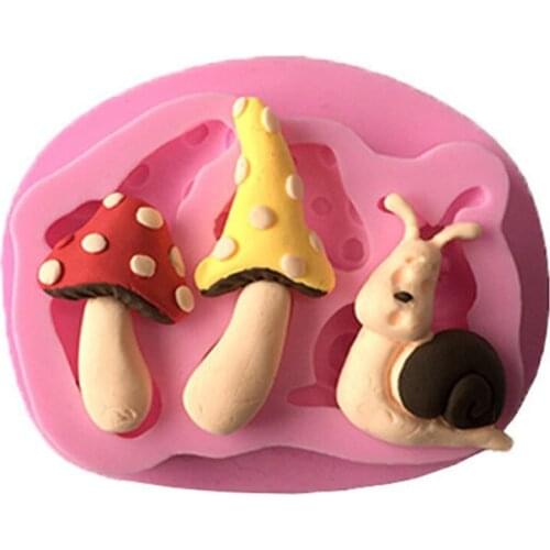DIY Fondant Mold Cake Molds Mushroom Snail Shape Fondant Sugar Craft Cake Decoration Kitchen Tools Bakeware Molds