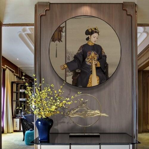 Chinese Round Ancient Times Home Decorative Canvas HD Prints Paintings Modular Pictures Modern Artwork Bedroom Wall Art Poster