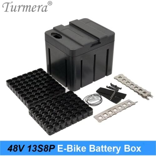 Turmera 48V E-bike Battery Storage Box For Battery Pack 13S8P 18650 Include Holder and Nickel Can Place 104 pieces Cells