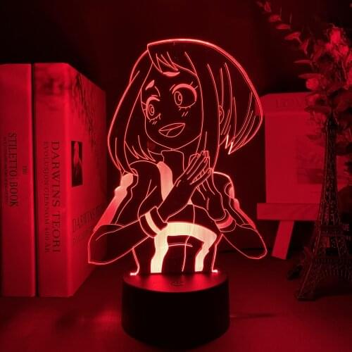 3D Lamp Anime Cartoon My Hero Colorful Light for Bedroom Decor Child Kids Girl Birthday Gift Bedside Table Lamp Academia Holiday