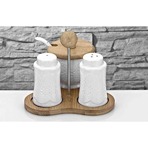 Bambulu Porcelain Salt Shaker Pepper Set