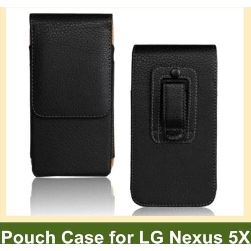 New Belt Clip PU Leather Vertical Flip Cover Pouch Case for LG Nexus 5X H791 H790 Free Shipping