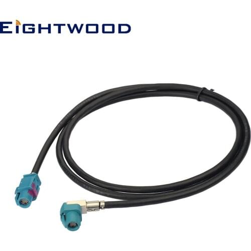 Eightwood Original Car Screen Modification Coax Adapter Z (Water Blue/5021) Fakra HSD Video Dacar 535 4-Core Coaxial Cable 120cm