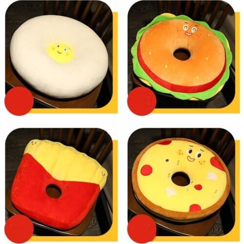 40cm plush cute simulation Hamburger French fries egg Pizza stuffed soft Pillow cushion good quality christmas gift for kid