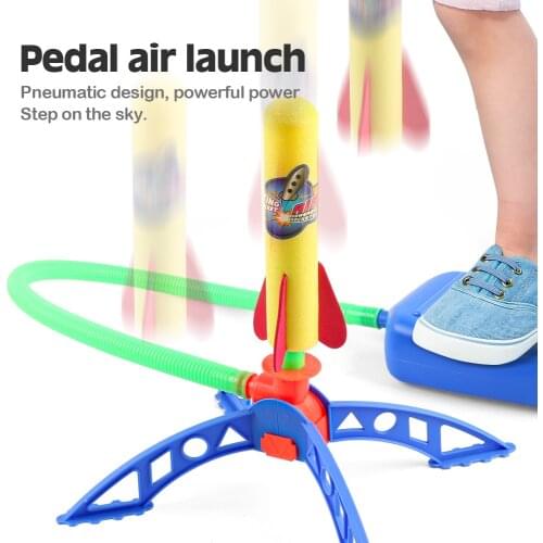 Adjustable Rocket Launcher Toys Sport Game Kids Rocket Launcher Air Step Pump Power Rocket Outdoor Sport Toys For Children Gift