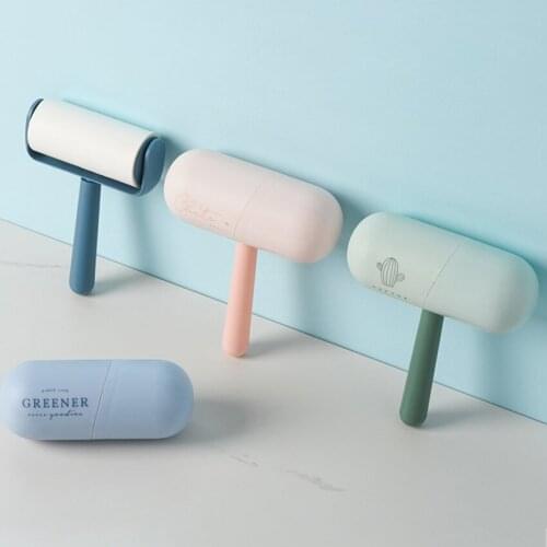 Capsule Lint Rollers Brushes Portable Clothes Hair Remover Coat Hair Epilator Household Cleaning Cloth Hair Sticky Paper Roller