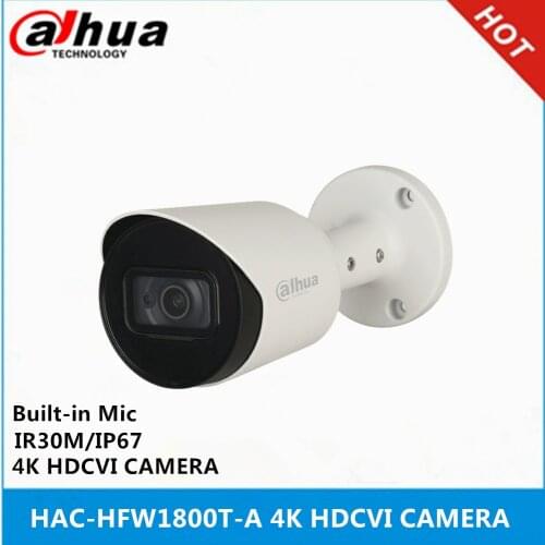 Dahua HAC-HFW1800T-A 8MP built in mic 4K Real-time HDCVI IR30M HDCVI Camera CVI/CVBS/AHD/TVI switchable