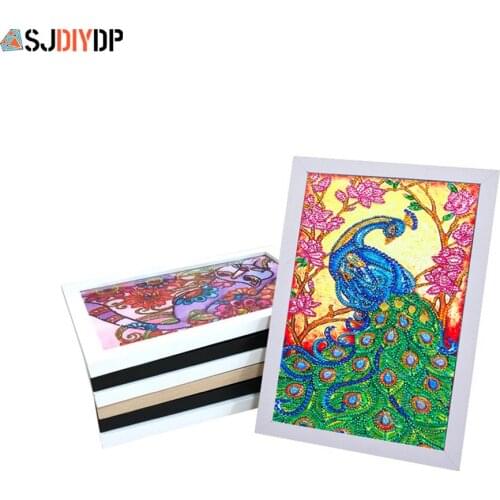 SJDIYDP Special Shaped Diamond Painting Cartoon Peacock Children Gift Handmade With Frame Rhinestone Children Room Decor Sticker