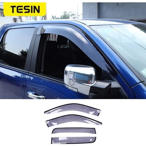 Car window visors for Dodge Ram 1500 windows rain shield deflectors awning trim cover for Dodge Ram 1500 2010-2017 Accessories