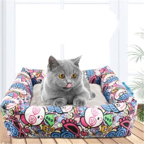 Washable House Teddy Kennel Warm Winter Sleeping Bag Puppy Kitten Nest Cushion Bed Mat Cotton Sofa Cat Cozy Small Medium Dog