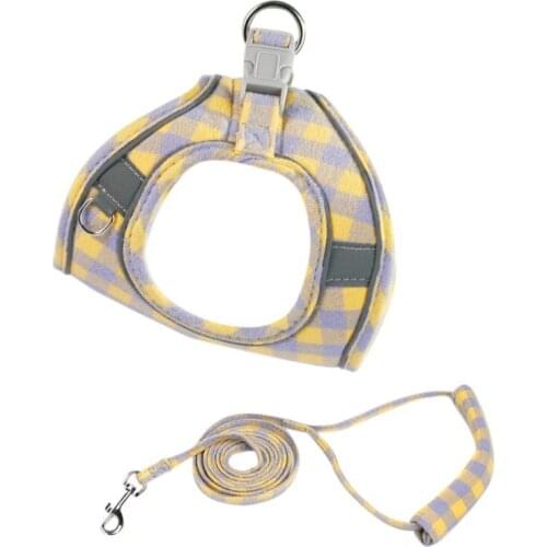 Plaid Style Reflective Cat Harnesses for Cats Pet Harness and Leash Set Katten Kitty Products for Puppy dog cat Accessories