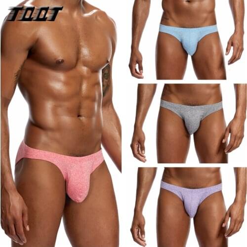 TQQT 4 Pieces/Lot Men Briefs Cotton Shorts Mens Underwear Penis Pouch Breathable Male Panties Bulge Pouch Soft Underpants 0UPS06