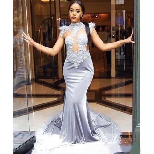 Plus size long sleeve mermaid evening dresses robes de mariée cocktail party dresses vestidos de novia