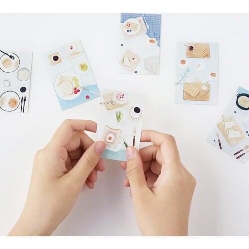 Multi-use 5.2*8cm 54pcs Mini Card have breakfast with you style Scrapbooking party invitation DIY Decor gift party card