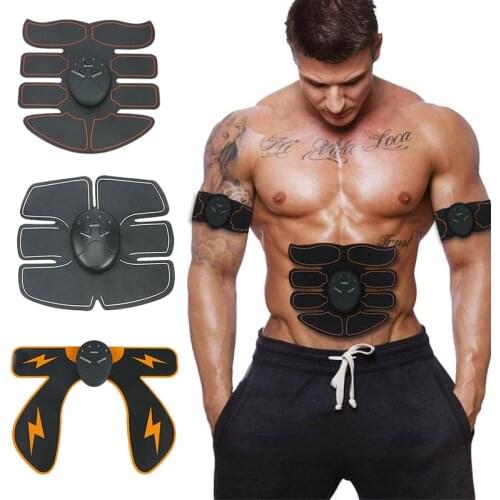 Battery EMS Abdominal Muscle Trainer Slimming Fat Burning Massage Smart Fitness Muscle Stimulator Abdominal Tool