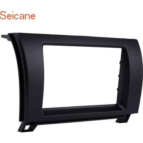 Seicane Black 2Din Car Stereo panel Radio Fascia Frame Dash Cover Trim for 2008 2009 2010 2011 2012 2013 Toyota Sequoia Tundra