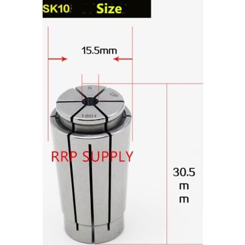 SK10 collet, Run out tolerance: 0.005mm, Size from 3mm to 10 mm to choose, Chinese best quality collet