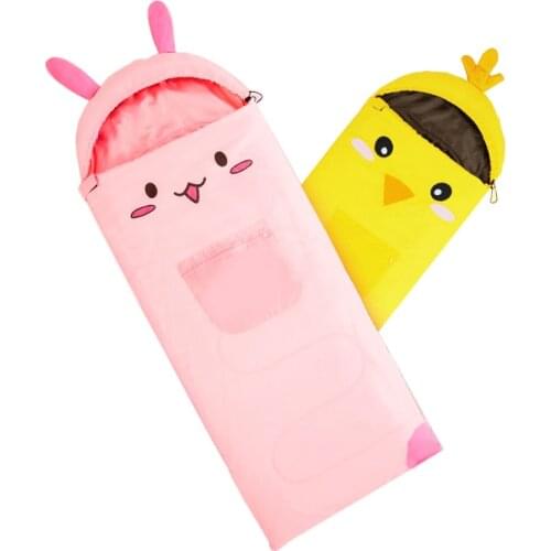 BSWolf Kids Sleeping Bag Outdoor Camping Childrens Portable Baby Cotton Anti Kick Quilt Kid Cartoon Sleeping Sack Have 2Colors