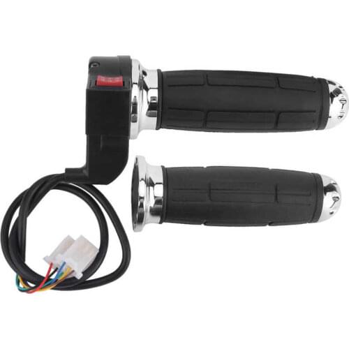 Electric Bicycle Twist Throttle Universal Grips 3 Gear Speed Switch Electroplating Throttle Handles Electric Bike Accessory