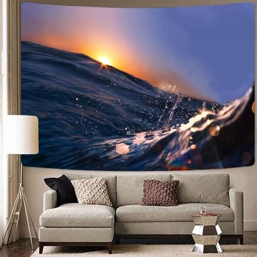 Mandala Sun Moon Dream Waves Beach Wall Tapestry Background cloth Beach towel Room home