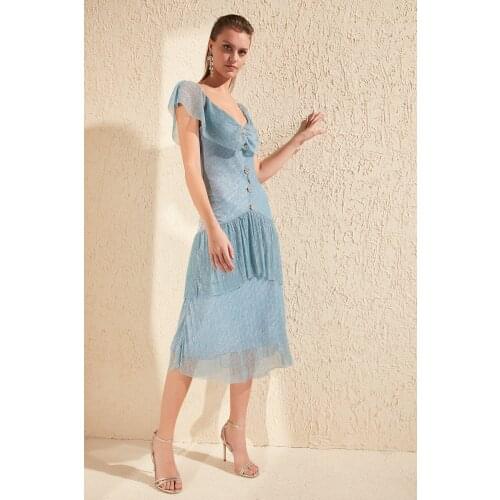 Trendyol Stone Button Detail Dress TPRSS20EL0754