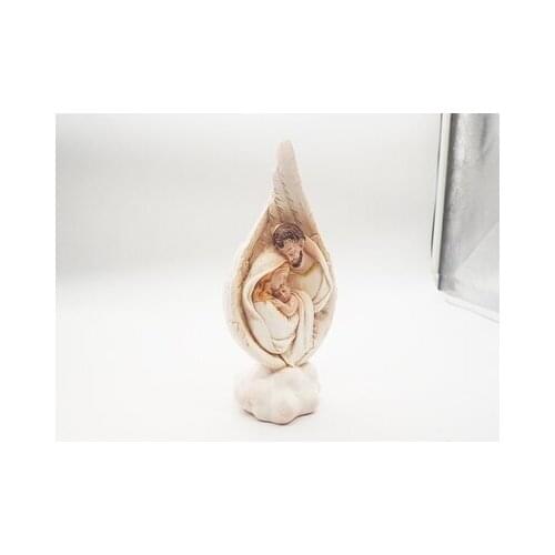 Catholic icon Jesus Mary Joseph Holy Family Three Resin Icon Gospel Gift Feather Elephant