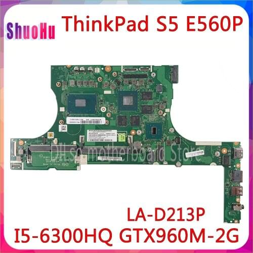 KEFU LA-D213P For Lenovo Thinkpad S5 E560P Motherboard DDR4 HM87 Intel I5-6300HQ CPU GT960M-2GB 100% Test Original 90 Days