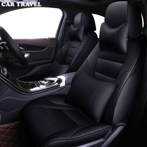 CAR TRAVEL Custom leather car seat cover for Audi a3 a4 b6 a6 a5 q7 BMW Toyota car seats Interior protector cushion styling