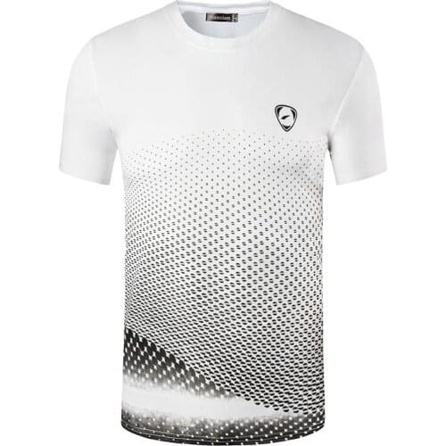 Jeansian Mens Sport Tee Shirt Tshirt T-shirts Tops Running Gym Fitness Workout Football Short Sleeve Dry Fit LSL225 WhiteBlack
