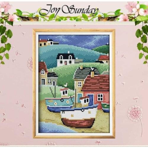 Harbour painting counted Cross Stitch 11CT 14CT Cross Stitch Set Wholesale DIY cenery Cross-stitch Kit Embroidery Needlework