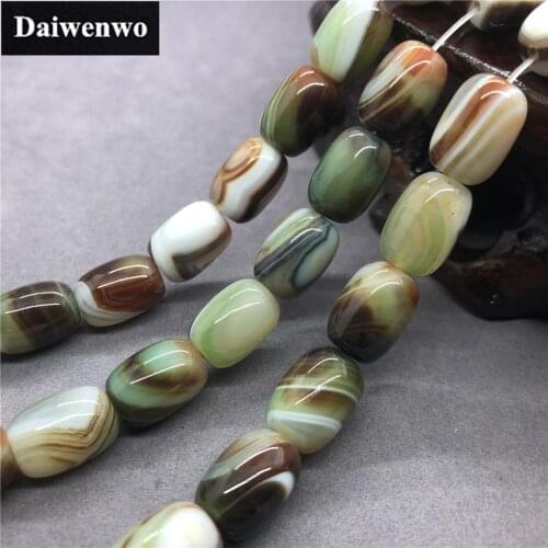 New Stripe Malachite Bucket Beads Separated Natural Loose Stone Diy for Jewelry