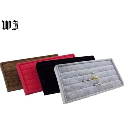 Portable Quality Velvet Ring Display Case Drawer Organizer Bague Earring Jewelry Storage Box Tray Holder Stand Show Case 11*22cm