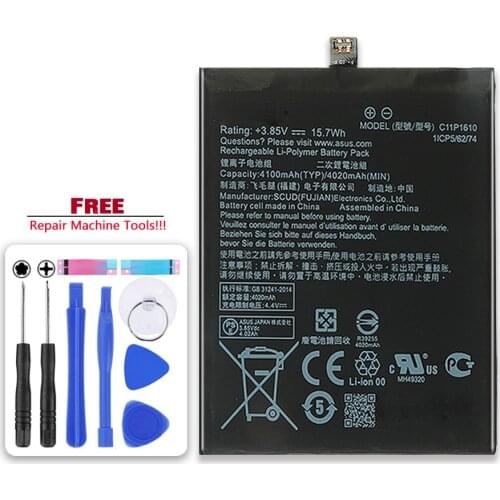 Original Kikiss C11P1610 4100mAh Battery For ASUS Zenfone 4 Max 4Max Pegasus 4A ZB500TL X00KD 5.0" Zenfone4 Max ZB 500TL