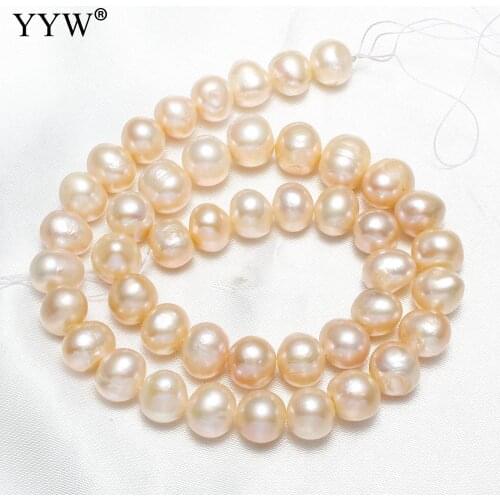 9-10mm Natural Freshwater Pearl Beads For Jewelry Making DIY Bracelet Necklace 14.5/15 Inch Strand Cultured Potato Big Pearl
