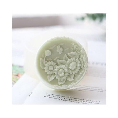 PRZY Silicone Mold Silicone Flower Soap Sunflower Bee Handmade DIY Handmade Mold Soap Making Moulds Resin Clay Molds