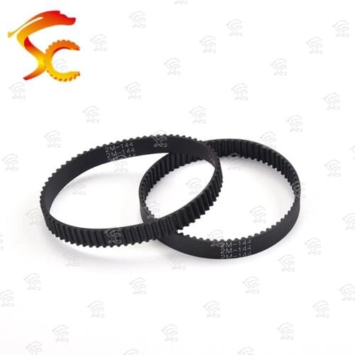 2PCS GT2 Timing belt 144-2GT in closed loop GT2 144 Length=144mm Teeth=72 width=6mm/9mm/10mm for 3D printer