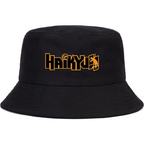 Haikyuu Printing Bob Hats For Women Foldable Street Fashion Men Fisherman Caps Hip Hop Unisex Womens Bucket Hats