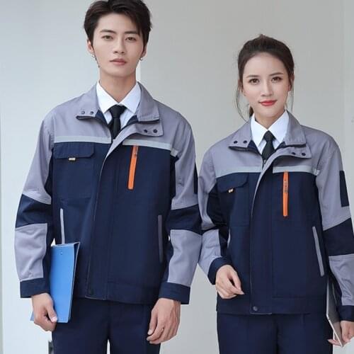 Welding Suit Workwear Clothes Men Women Long Sleeves Workmen Work Uniform Car Workshop Mechanical Overalls Clothes Welding AS402