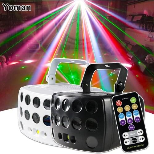 LED Remote Control DMX512 RGBW Laser Strobe Disco DJ Beam Spot Stage Lighting Effect Party Club Wedding Butterfly Strobe Light