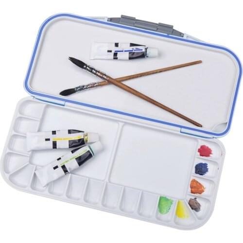 Watercolor Moisturizing Color Box Anti-Leakage Seal Moisturizing Sketch Paint Box 18 Grid Color